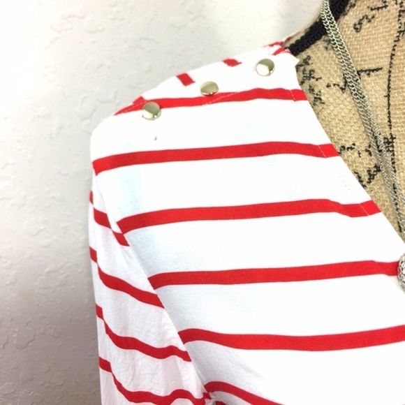 ANN TAYLOR Horizontal Striped Blouse - Picture 3 of 4